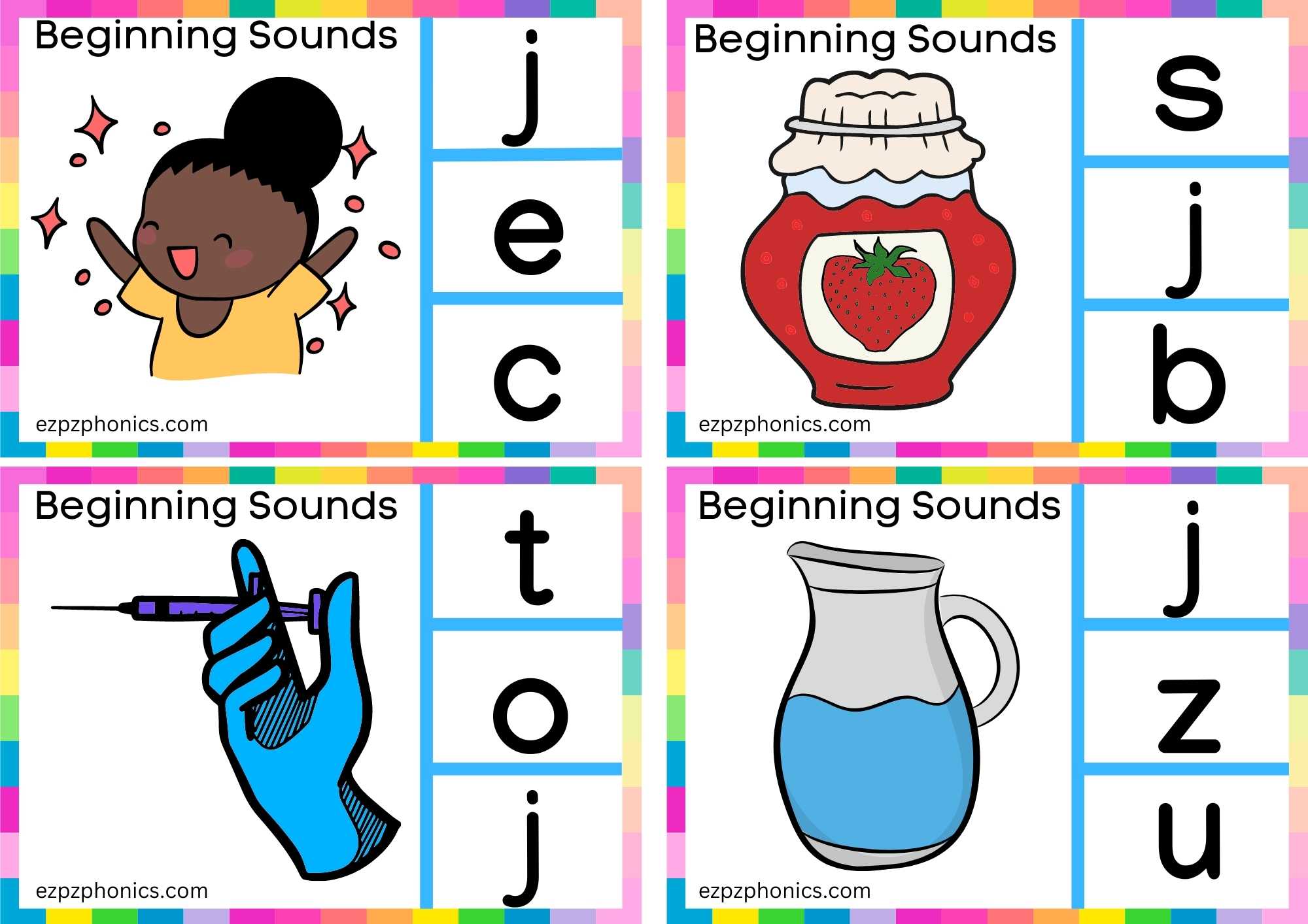 Letter J Look At The Image And Clip The Correct Letter Clip Group 1